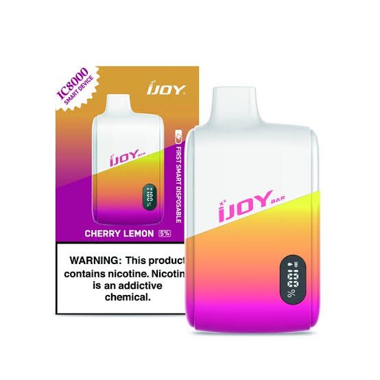 ijoy 8000 puffs , 50mg . LCD display screen , rechargeable ,